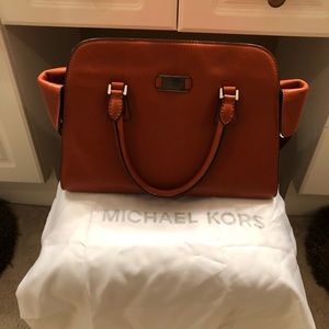 Michael Kors “Gia Satchel Tangerine”. Authentic